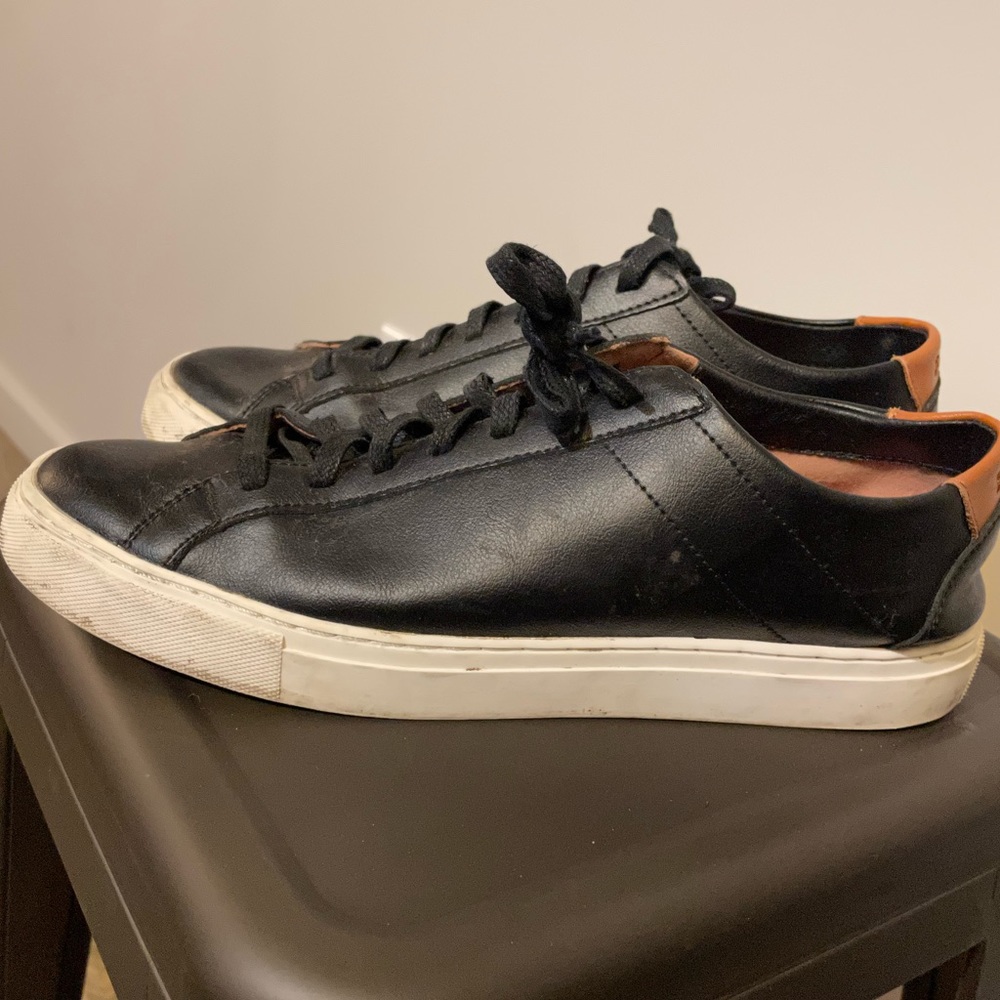 Size 10 Black Leather Bylt Basics Sneakers Gently Worn